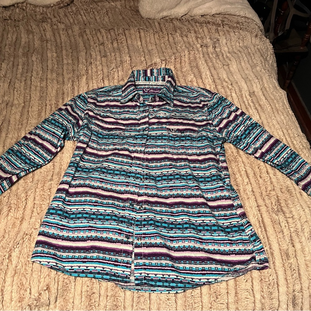 Cowgirl rodeo shirt L